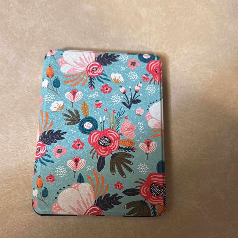 Floral Print Tablet Case Cover - Blue
